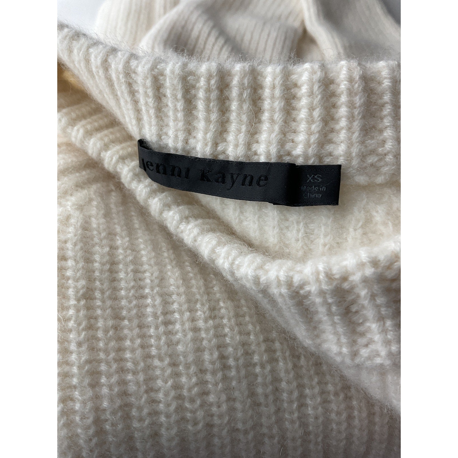 Jenni Kayne 'Fisherman' Ivory Cashmere Sweater Size XS