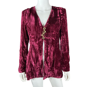 Usisi Sister Crushed Velvet Purple Coco Top Size S
