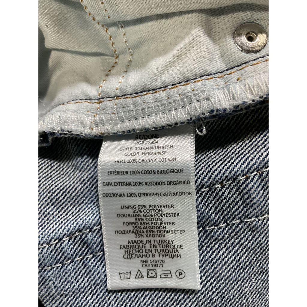 Re/Done 'Originals' Blue 'The Midi' Denim Short Size 26