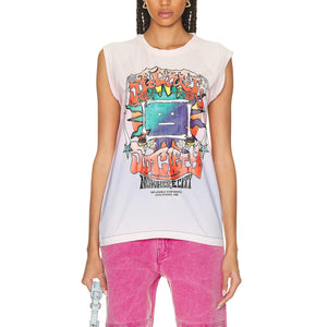 Acne Studios Ombre Pink Graphic Tank Top Size S