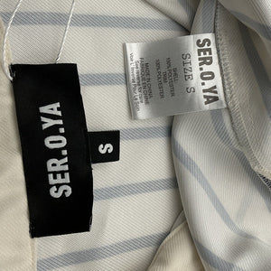 Ser.O.Ya Striped Navy Ivory Davey Blouse Size S