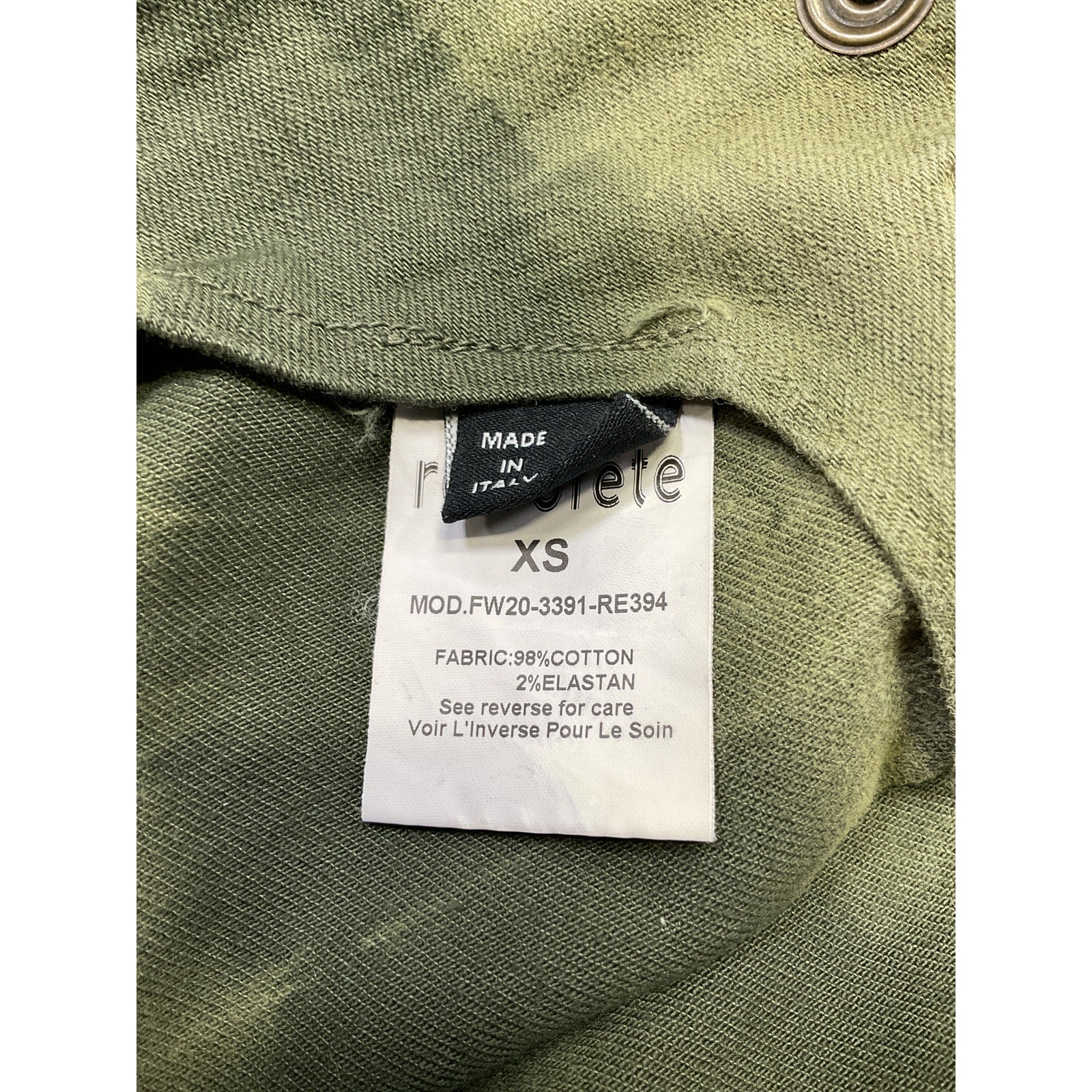 Retrofete 'Willa' Green Cotton Twill Skirt Size XS