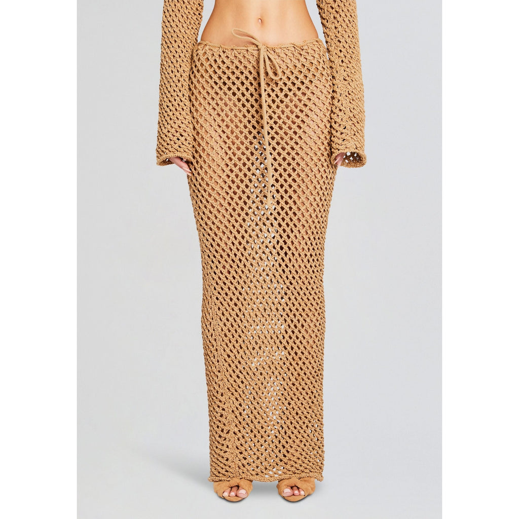 Bananhot 'Magen' Beige Cotton Knitted Skirt Size XS / S