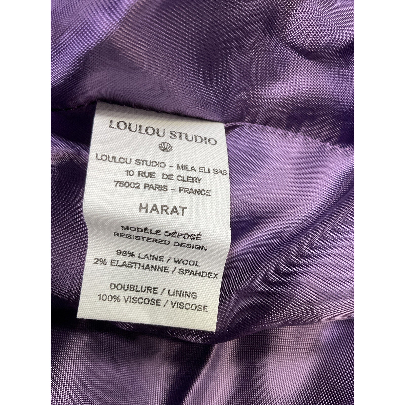 Loulou Studio 'Harat' Purple Wool Blazer Size XS