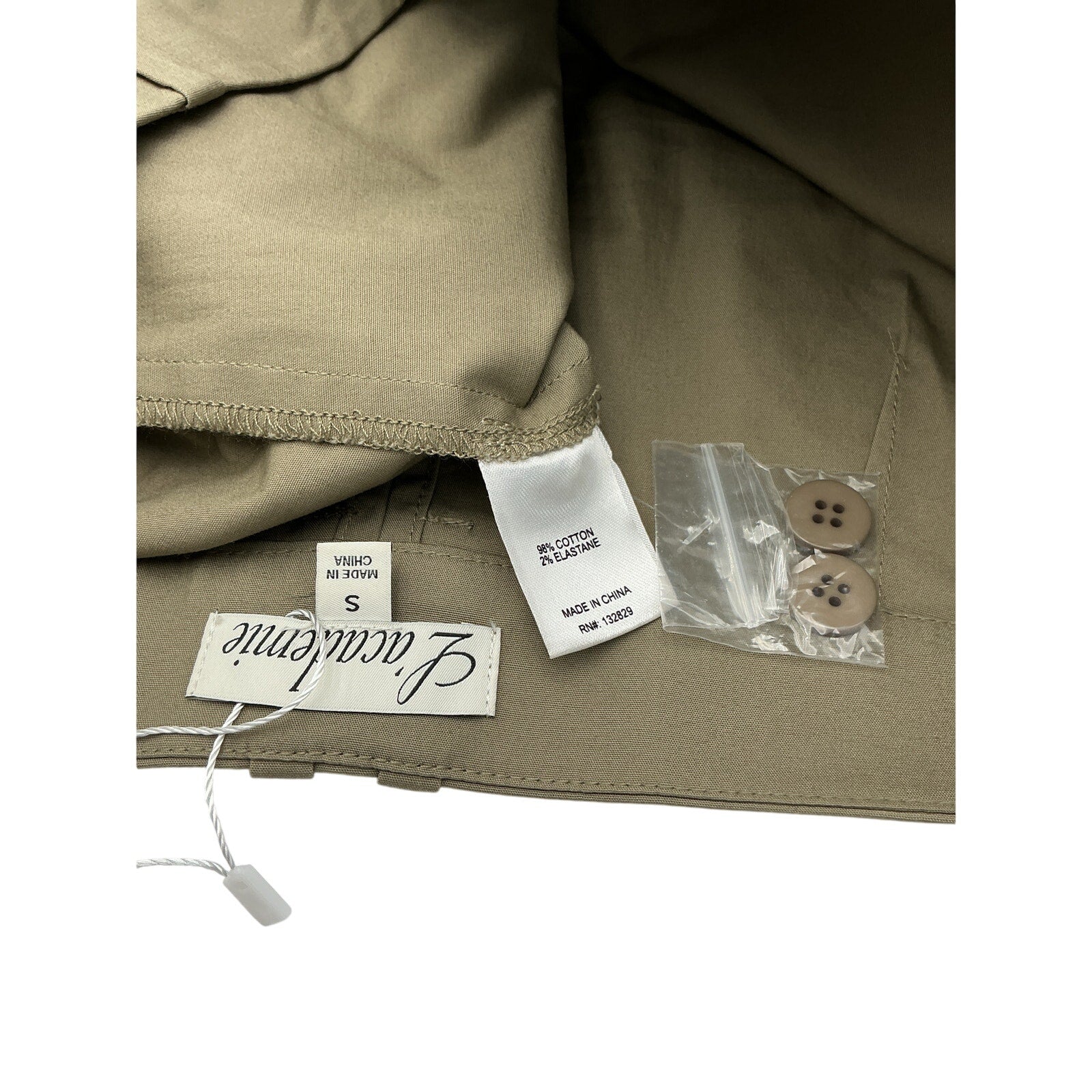 L'Academie 'Marianna' Tan Cotton Thierry Skort Size S