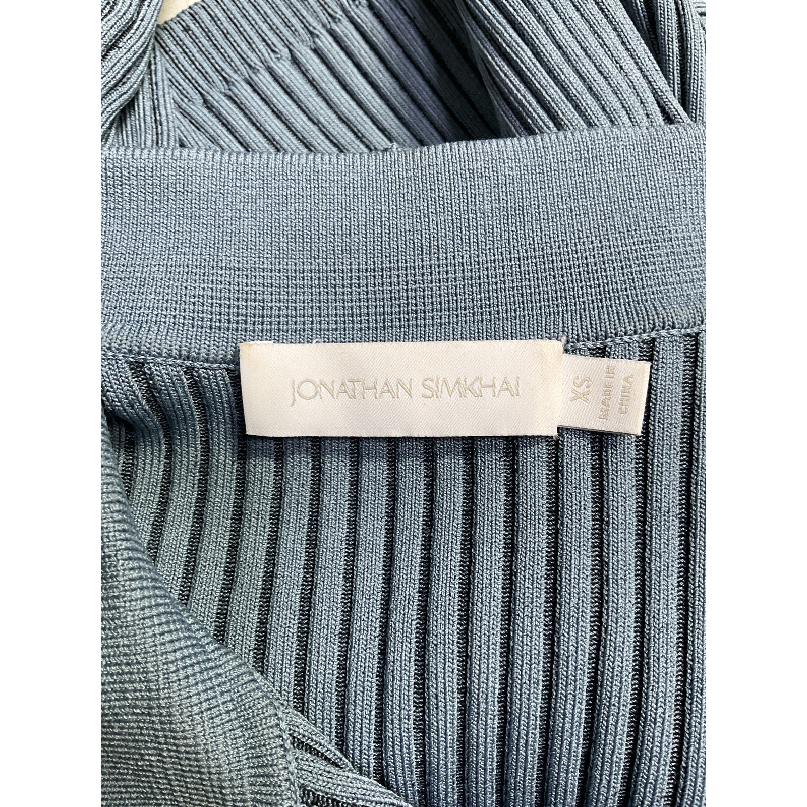 Simkhai 'Sol' Blue Rayon Crop Top Size XS