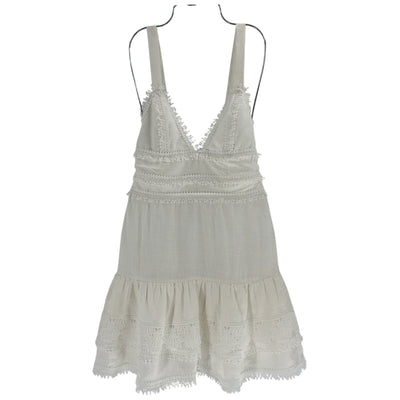 Waimari Lace Trimmed White Charlotte Dress Size L