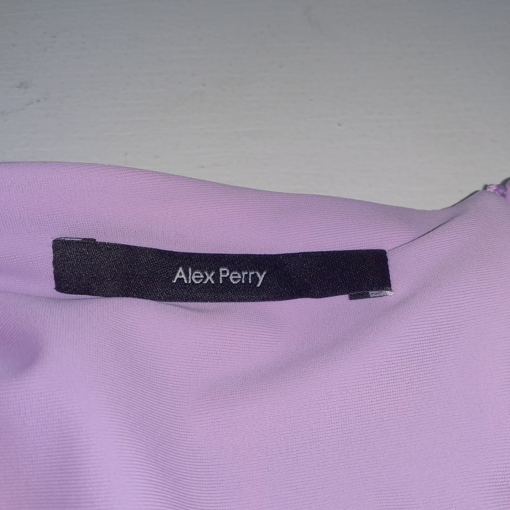 Alex Perry 'Howell' Blue Croc-Print Stretch-Jersey Mini Size XS