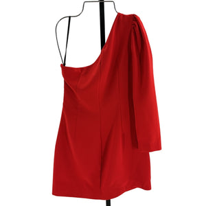 Michael Costello Sleek Intense Red Fabian Mini Dress Size M