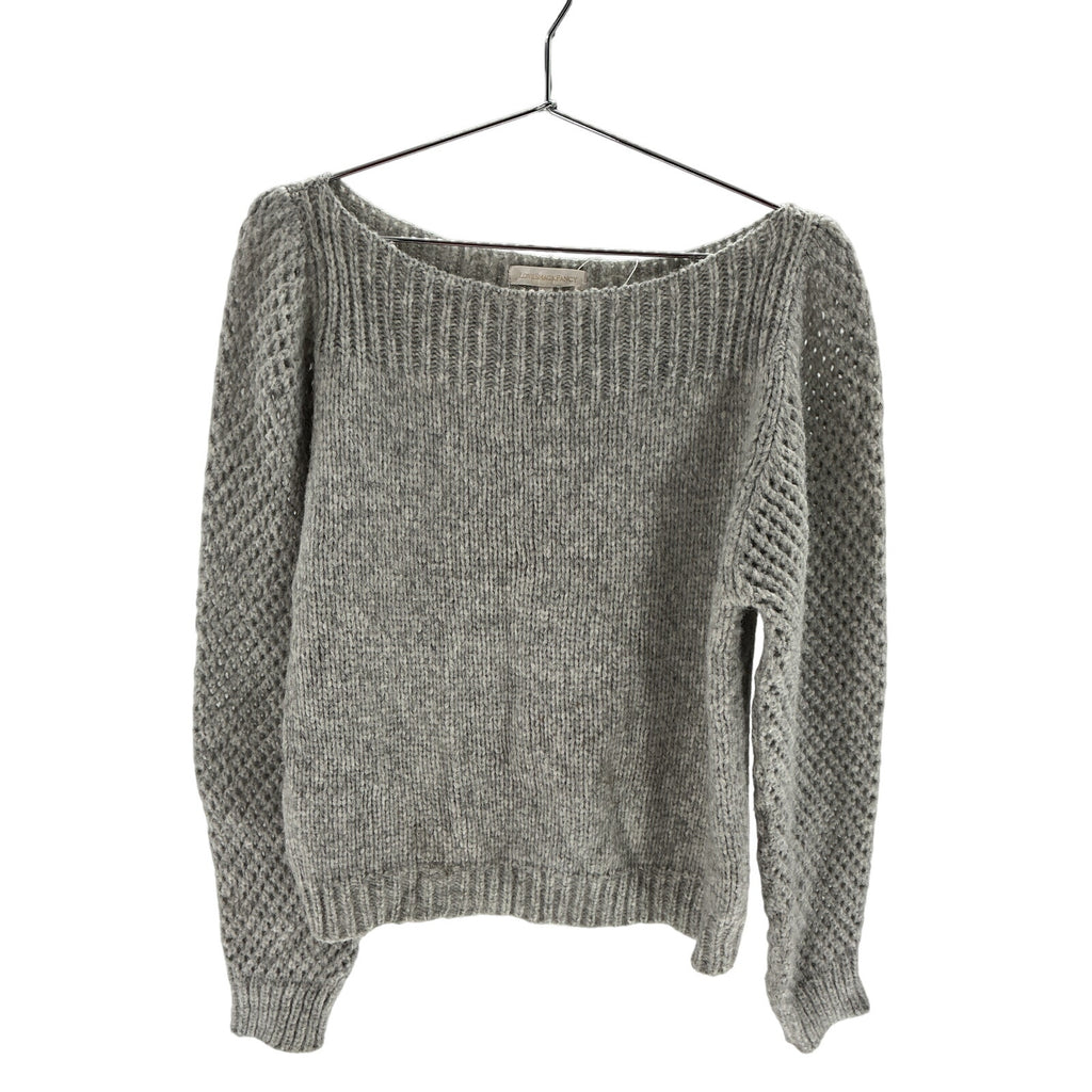 Loveshackfancy 'Rosie' Grey Baby Alpaca Heritage Pullover Sweater Size L