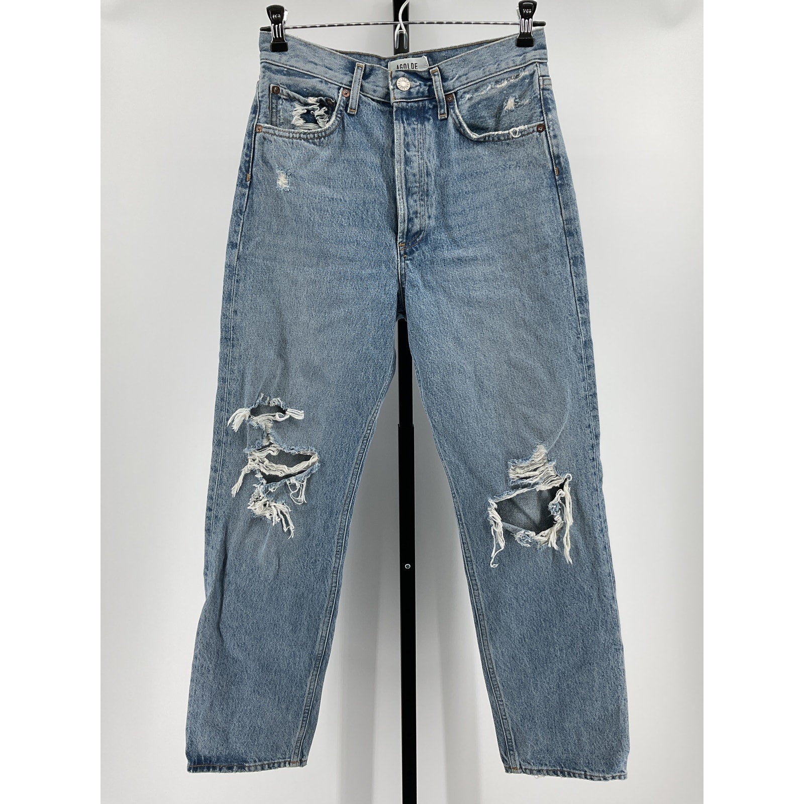 Agolde '90S' Blue Cotton Mid Rise Loose Jean Size 25
