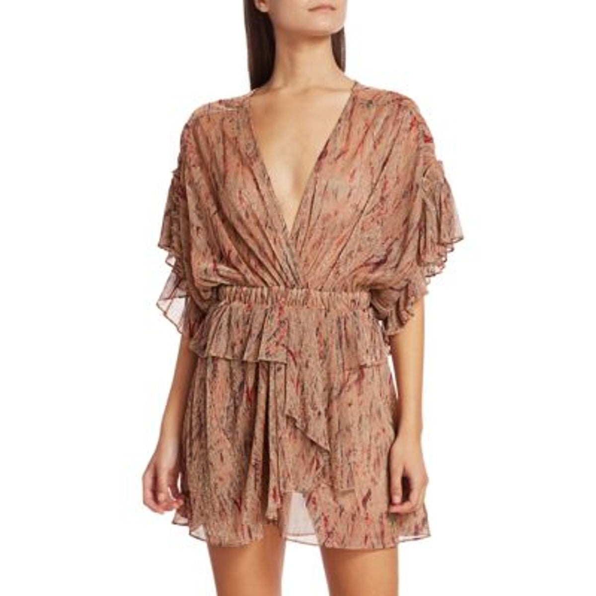 Iro Metallic Light Pink Buoux Dress Size 36 EU / 4 US