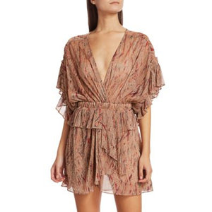 Iro Metallic Light Pink Buoux Dress Size 36 EU / 4 US