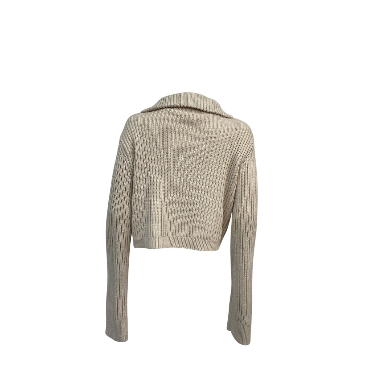 Tularosa 'Lovelle' Cream Acrylic Zip Up Sweater Size M