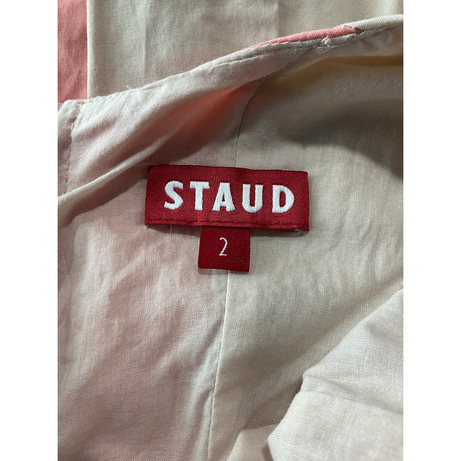 Staud Mini Wells Blue Cotton Dress Size 2