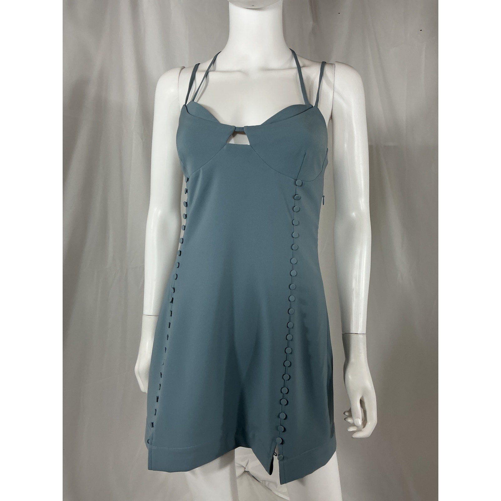 Simkhai 'Eilish' Blue Polyester Mini Dress Size 4