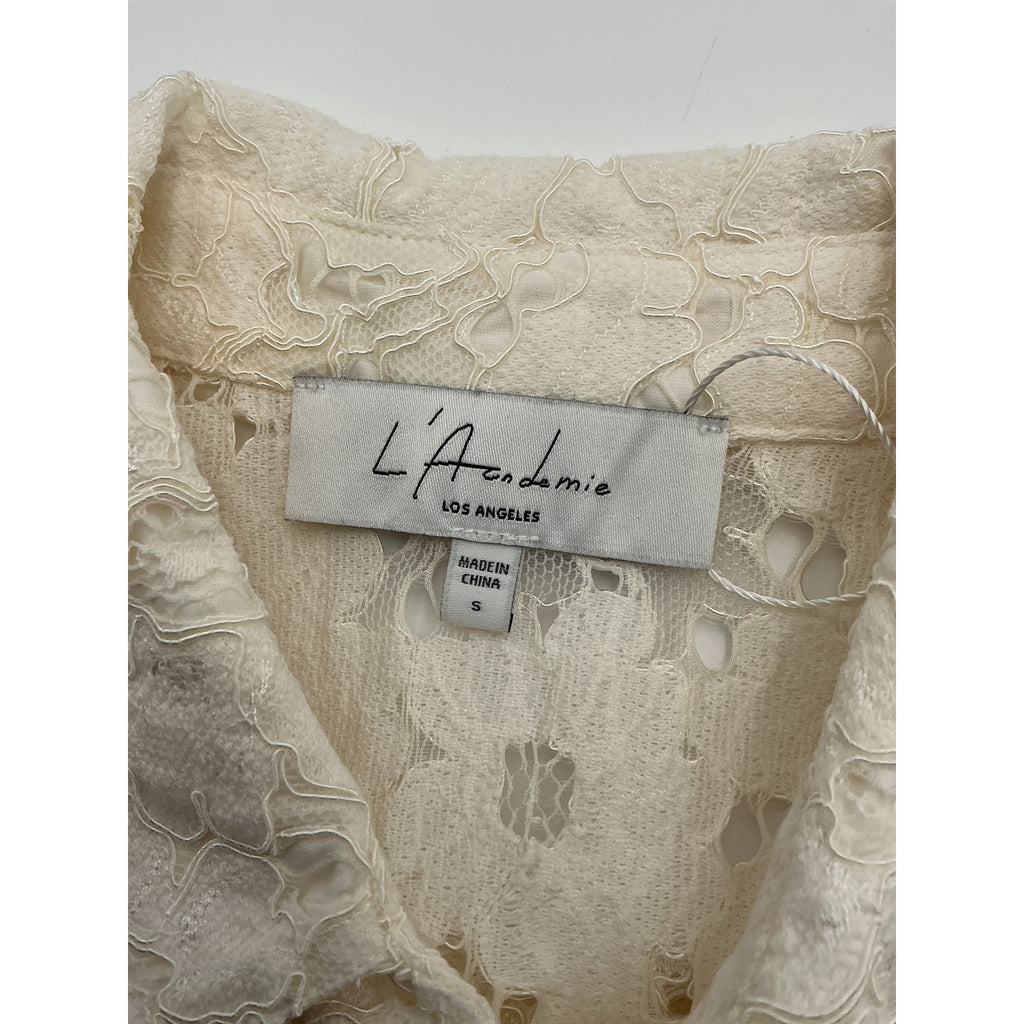 L'Academie 'Rowe' Ivory Polyester Mini Dress Size S