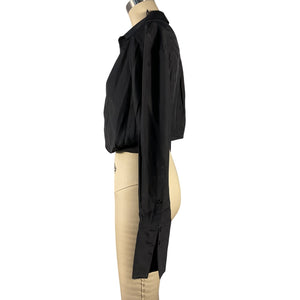 Gauge81 Draped Black Myoko Blouse Size S