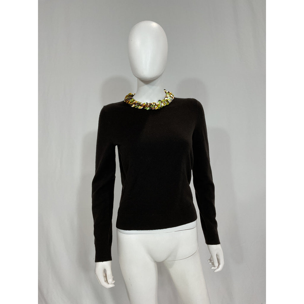 Tory Burch Wool And Sequin Black Sweater Size XS