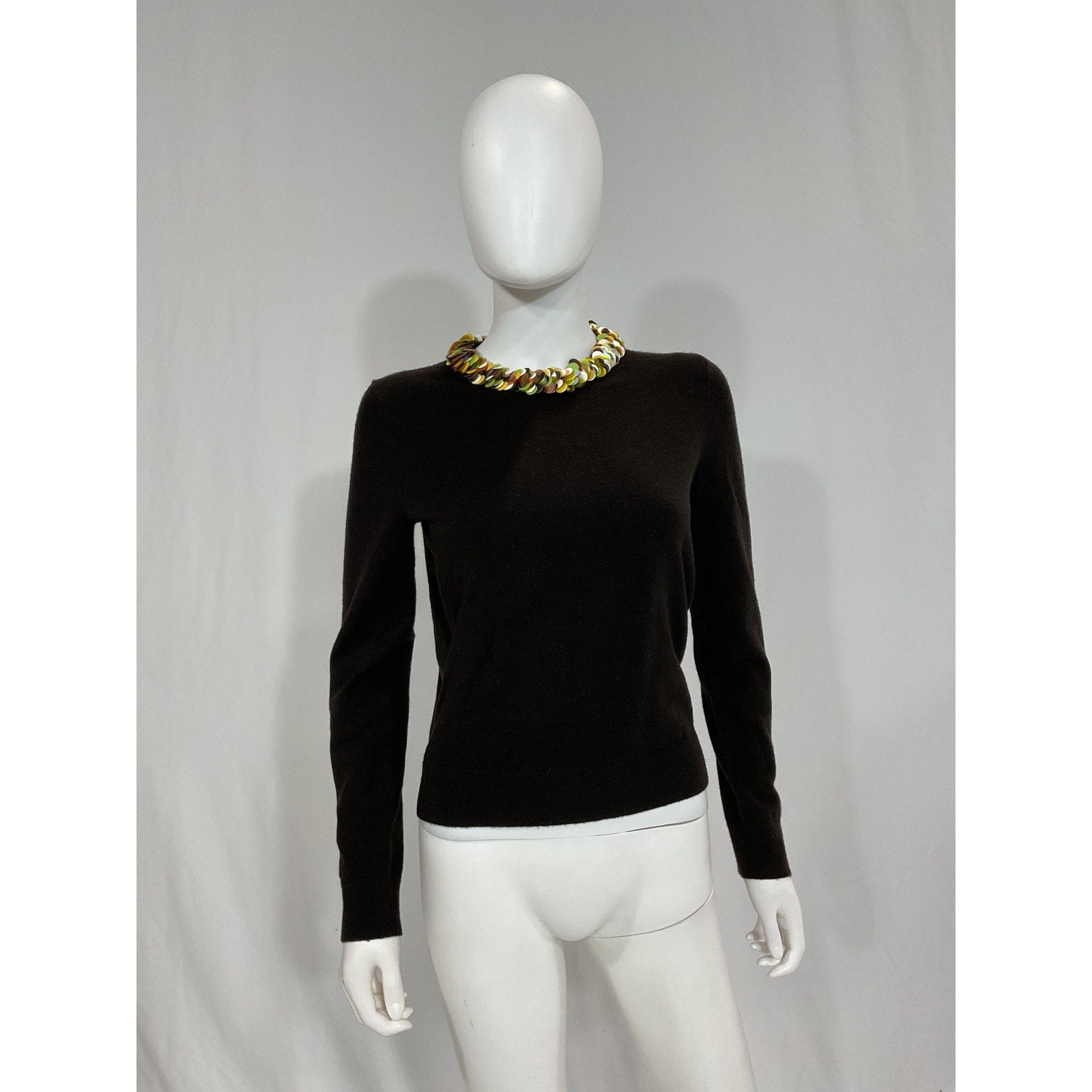 Tory Burch Wool And Sequin Black Sweater Size XS