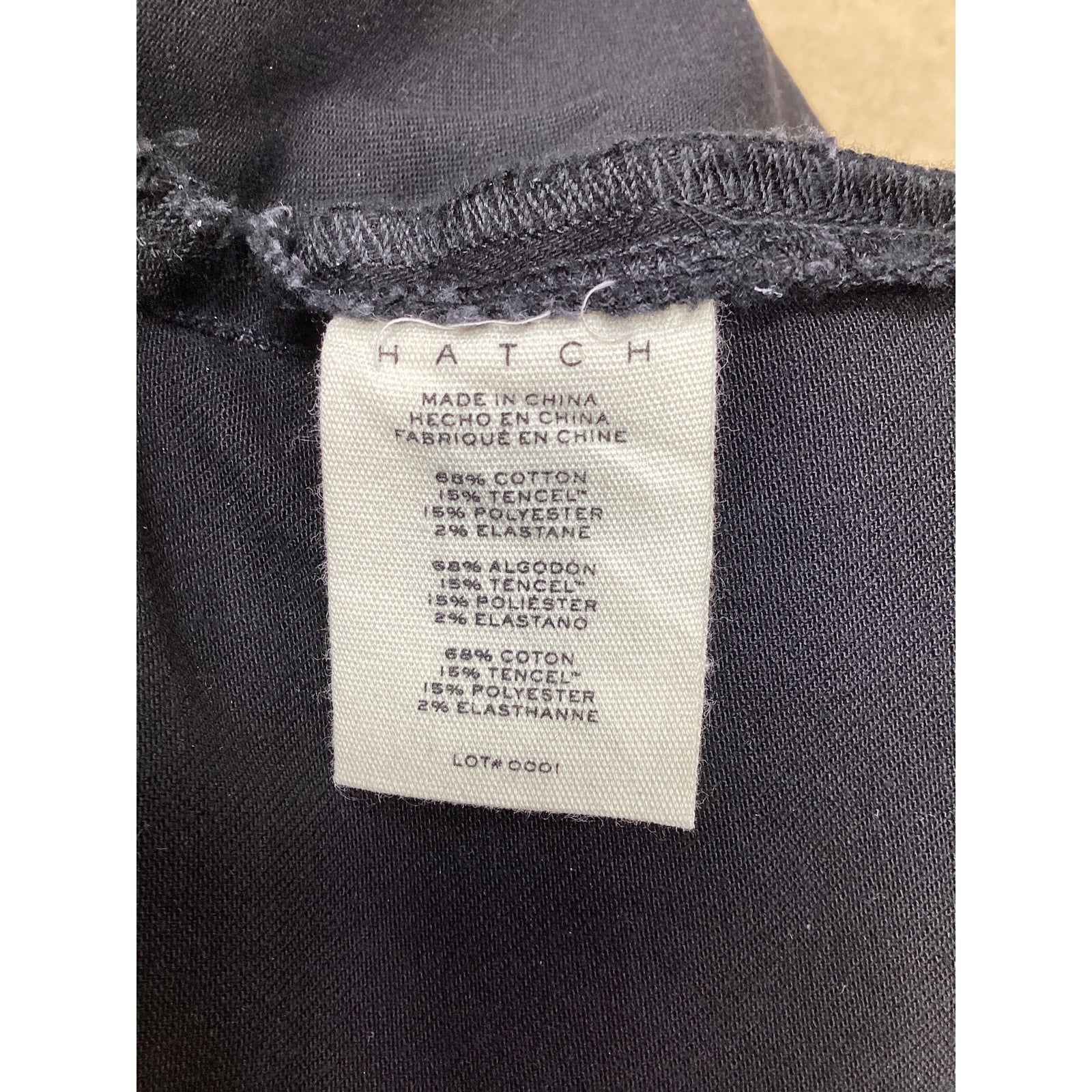 Hatch 'The Slim' Black Maternity Cotton Denim Jean Size 30 - NWT