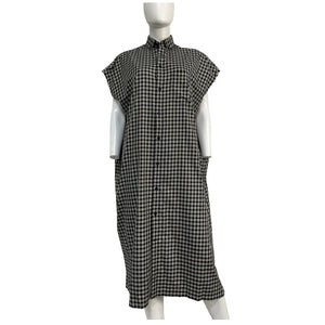 Balenciaga Oversized Black And White Plaid Shirt Dress Size 32 / US 0