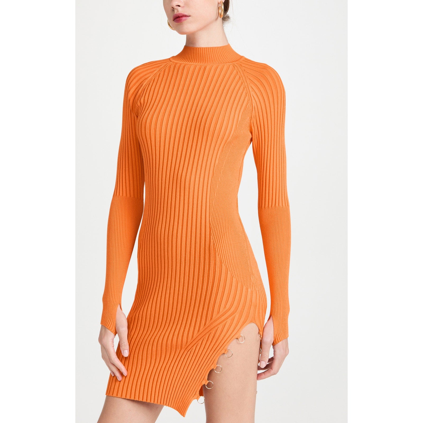 Jacquemus 'Pigolo' Orange Viscose Dress Size 44
