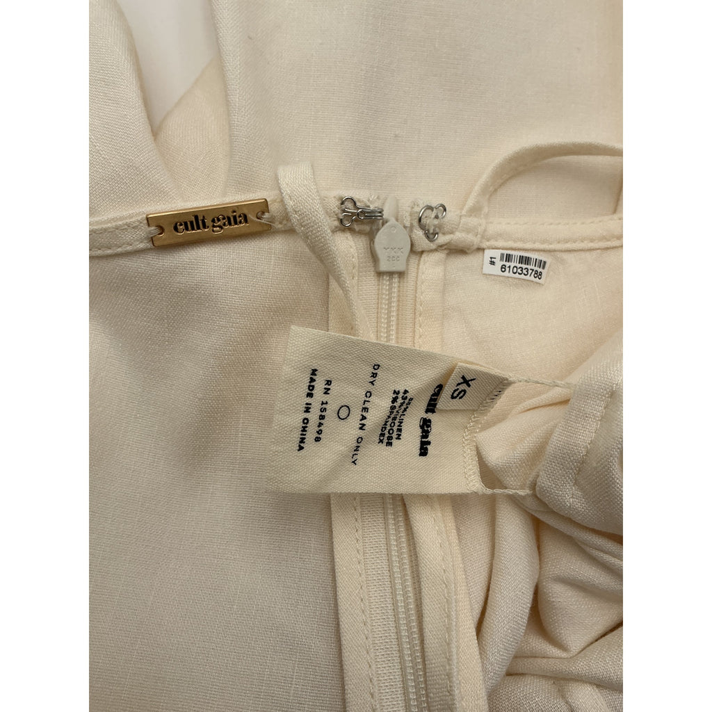 Cult Gaia 'Tessa' Ivory Linen Pant Size XS