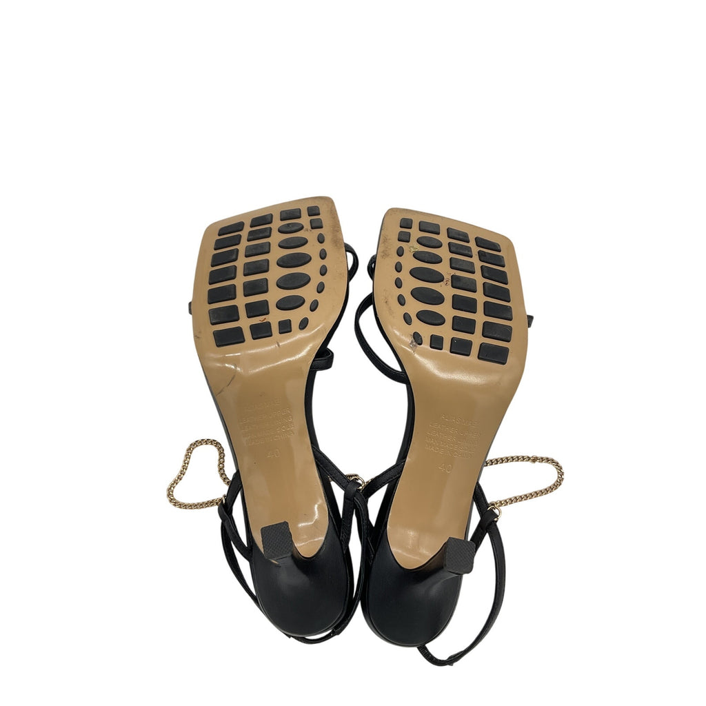 Alias Mae 'Levi' Black Leather Heel Size 10