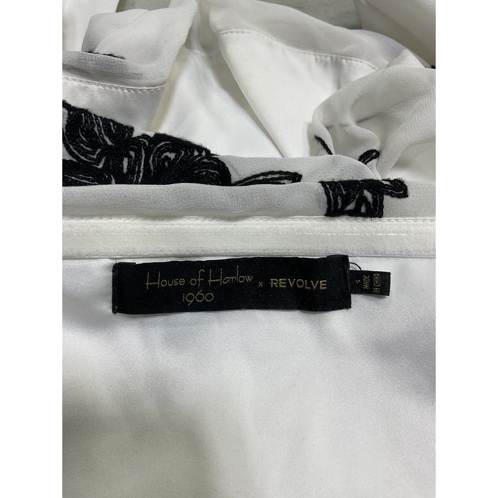 House Of Harlow 1960 x Revolve 'Leya' White Polyester Embroidered Top Size S