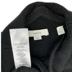 Vince Wool Blend Black Mock Turtleneck Sweater Vest Size M