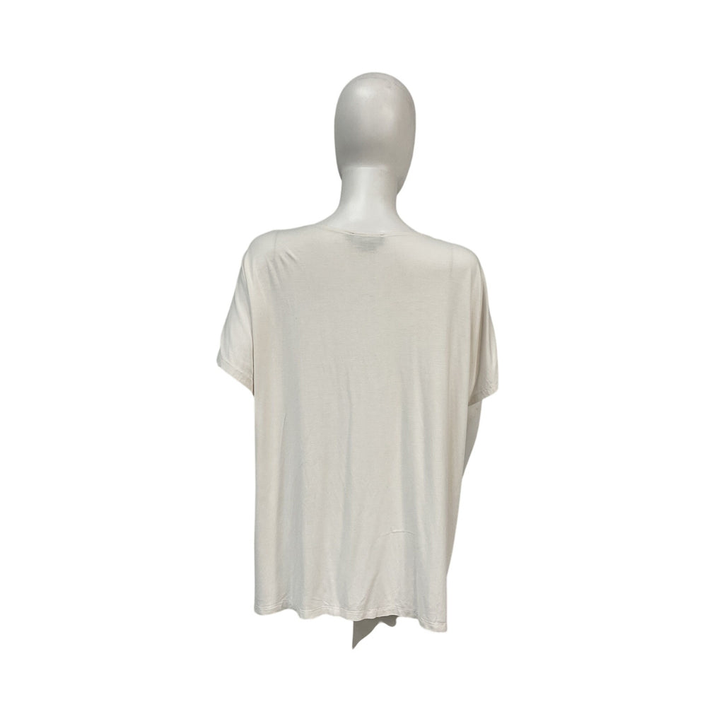 Hatch 'The Perfect' Cream Polyester Vee Top Size 2