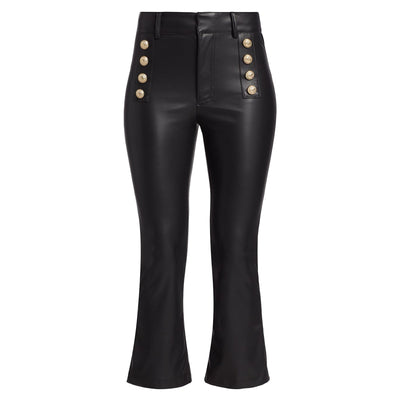 Generation Love 'Amirah' Black Button Faux Leather Pants Size 0