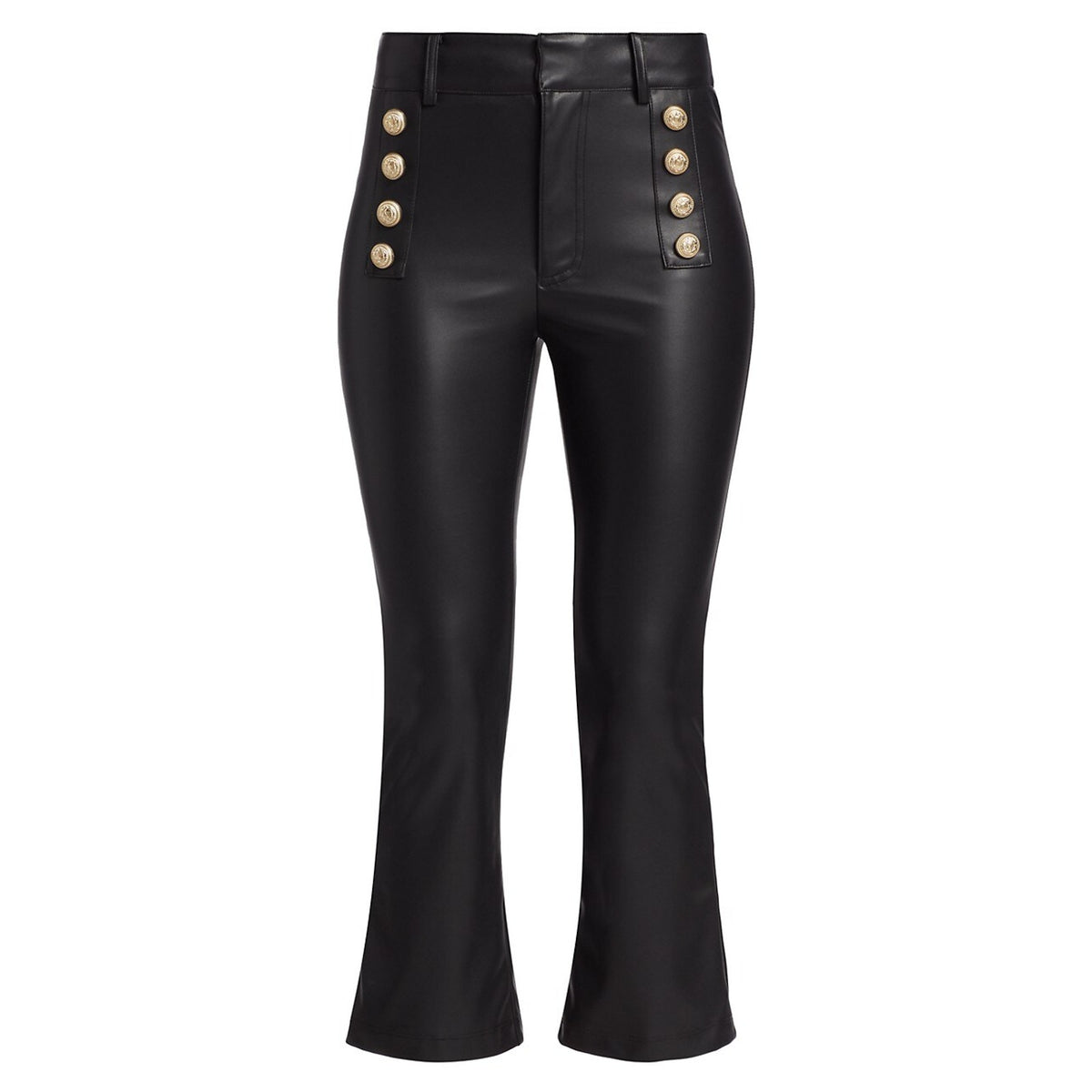 Generation Love 'Amirah' Black Button Faux Leather Pants Size 0