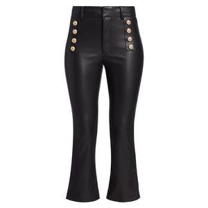 Generation Love 'Amirah' Black Button Faux Leather Pants Size 0