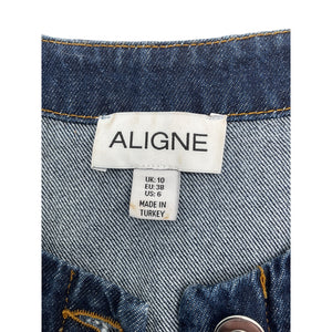 Aligne Cropped Dark Blue Angelina Top Size UK 10 / US 6