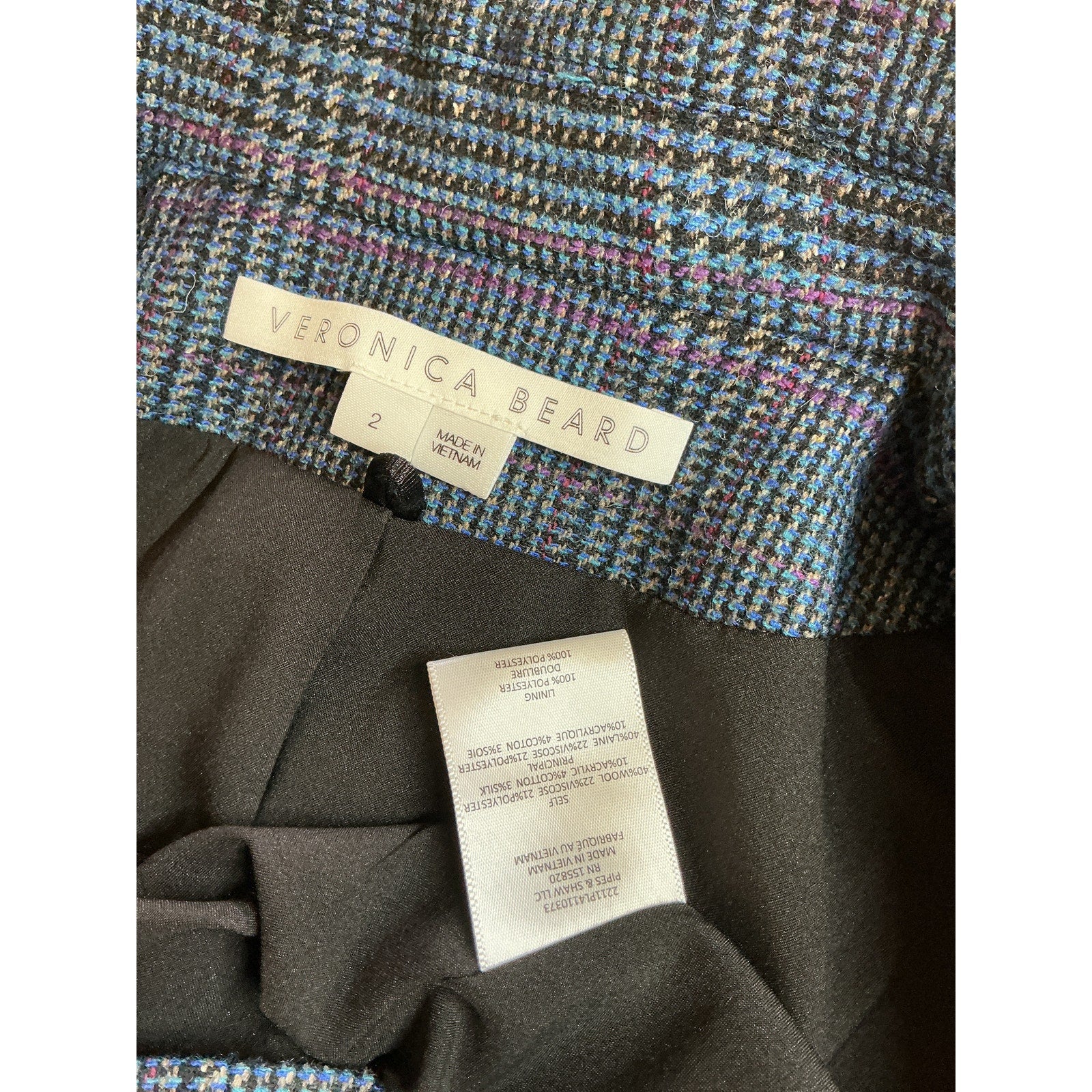 Veronica Beard 'Wilshire' Blue Wool Dickey Jacket Size 2