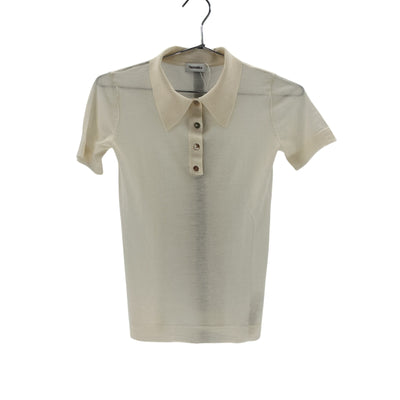 Nanushka Fine Knit Beige Polo Size XS Merino Wool Shirt