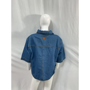 Aje 'Sunray' Blue Denim Shirt Size 12
