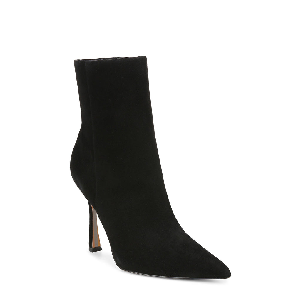 Sam Edelman 'Ella' Black Faux Leather Pointed Toe Boot Size 7.5