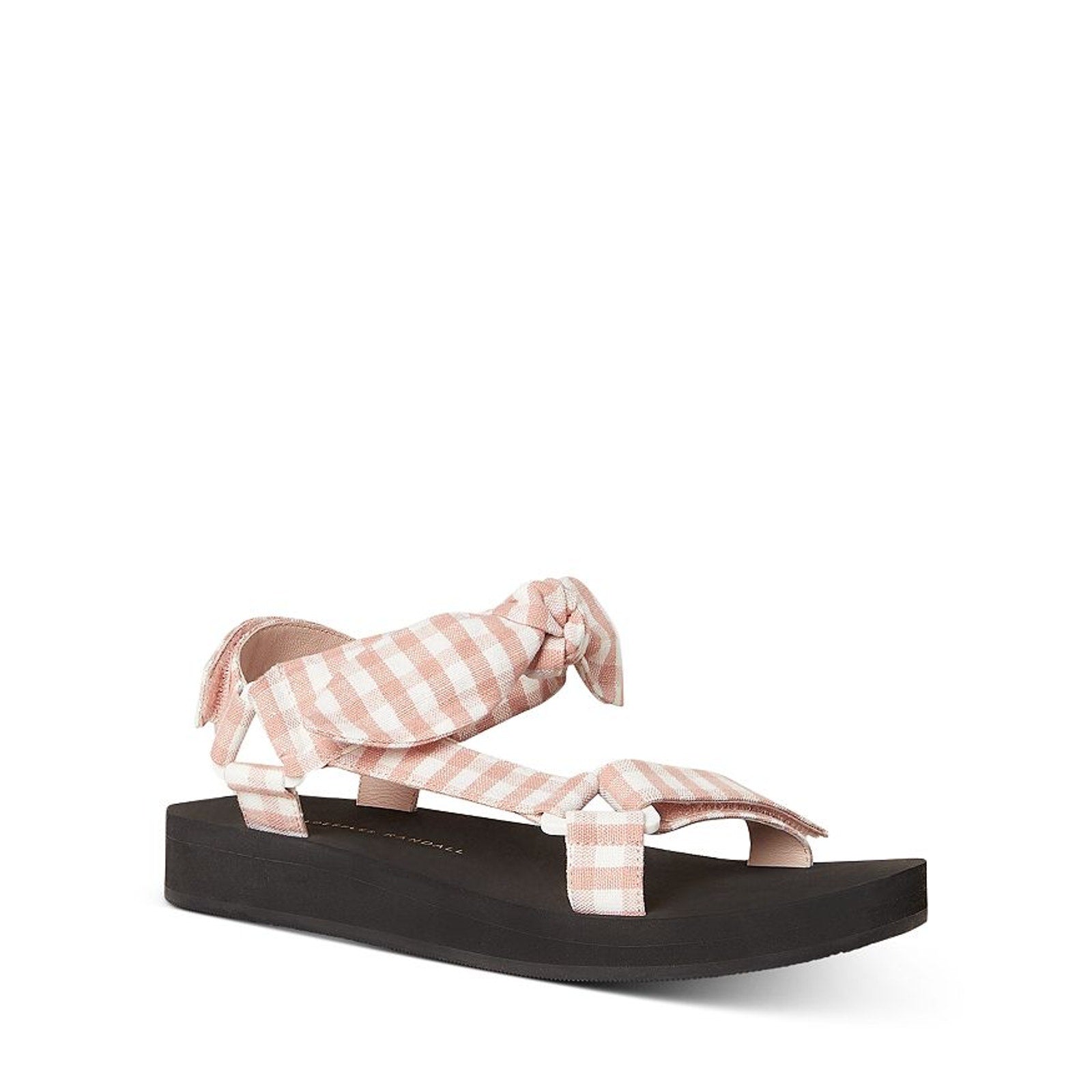 Loeffler Randall 'Maisie' Pink Cotton Platform Sandals Size 6.5