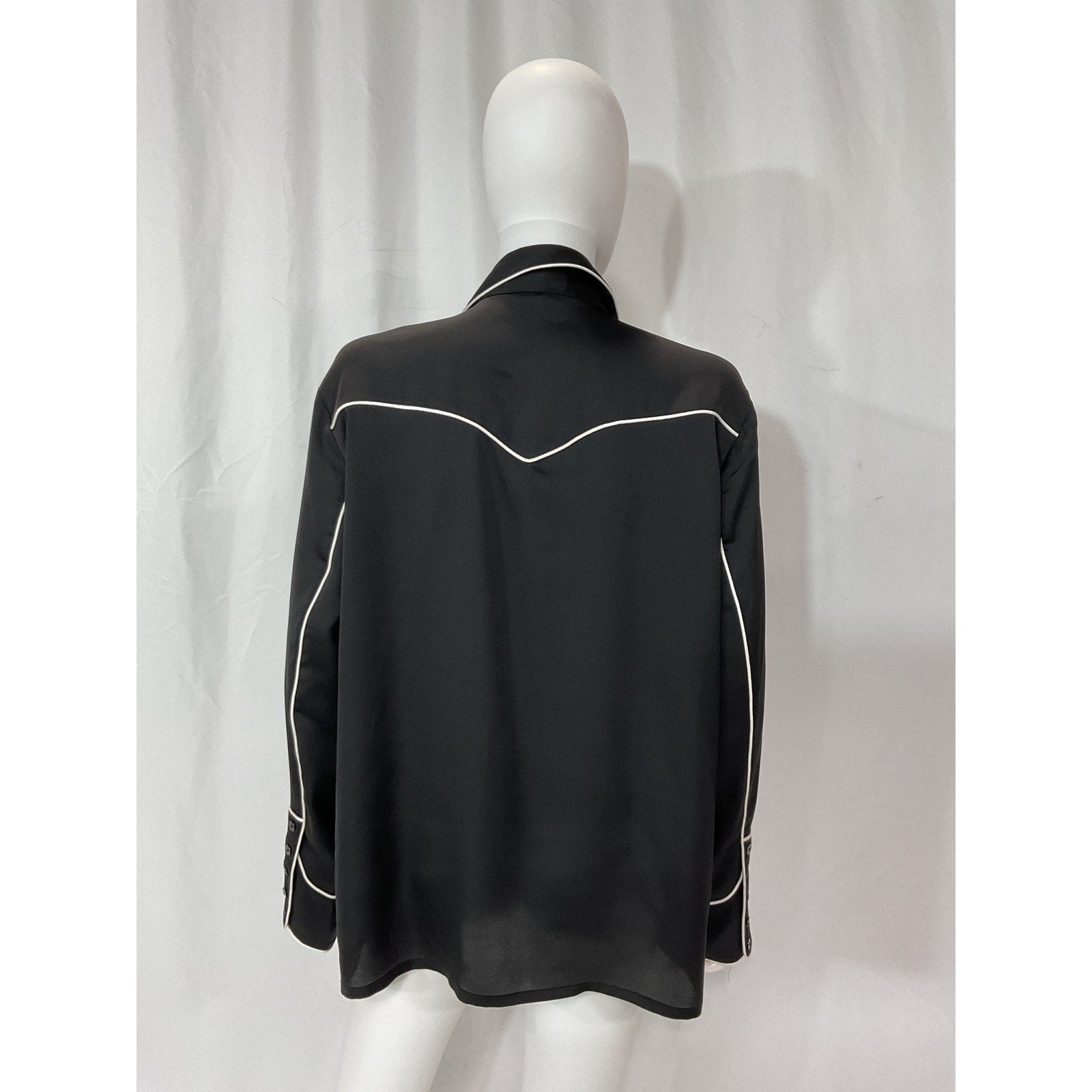 Allsaints 'Cece' Black Satin Shirt Size 8