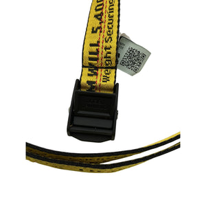 Off-White Woven Yellow Logo Industrial Belt