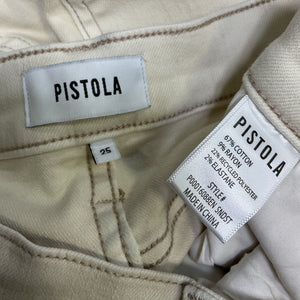 Pistola Classic Cream Cassie Crop Denim Jeans Size 25
