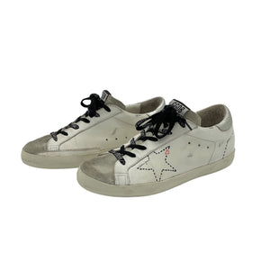 Golden Goose Distressed White Superstar Sneakers Size IT 41 / US 11