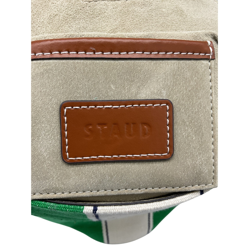 Staud 'Phoebe' Green Canvas Convertible Bucket Bag