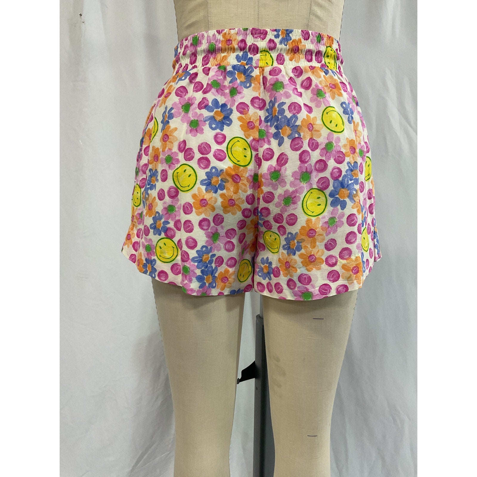 Sandro 'Judy' Pink Printed Drawstring Cherry Print Shorts Size 36