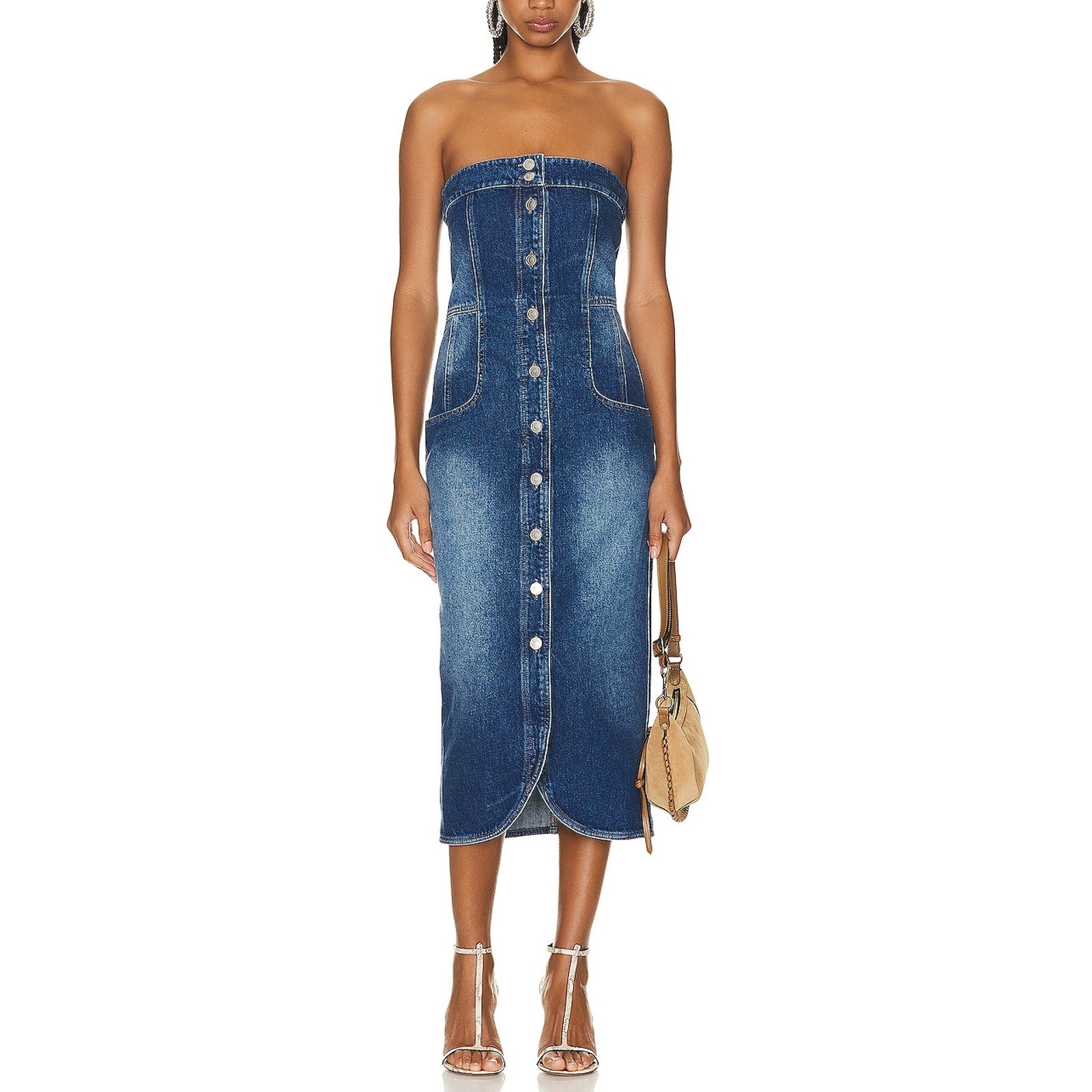 Isabel Marant 'Valentine' Blue Cotton Denim Dress Size 38 - NWT