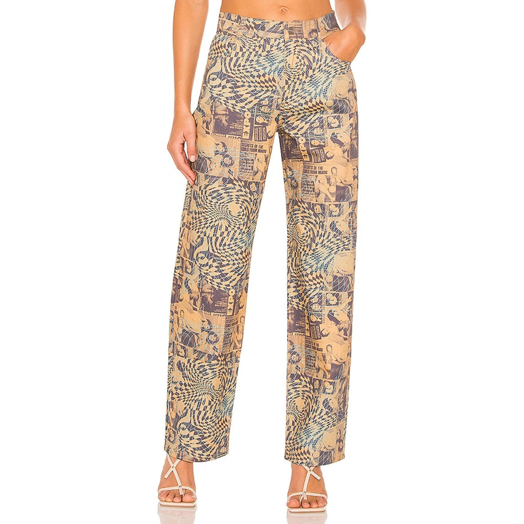 Miaou 'Fargo' Beige Cotton Pants Size L