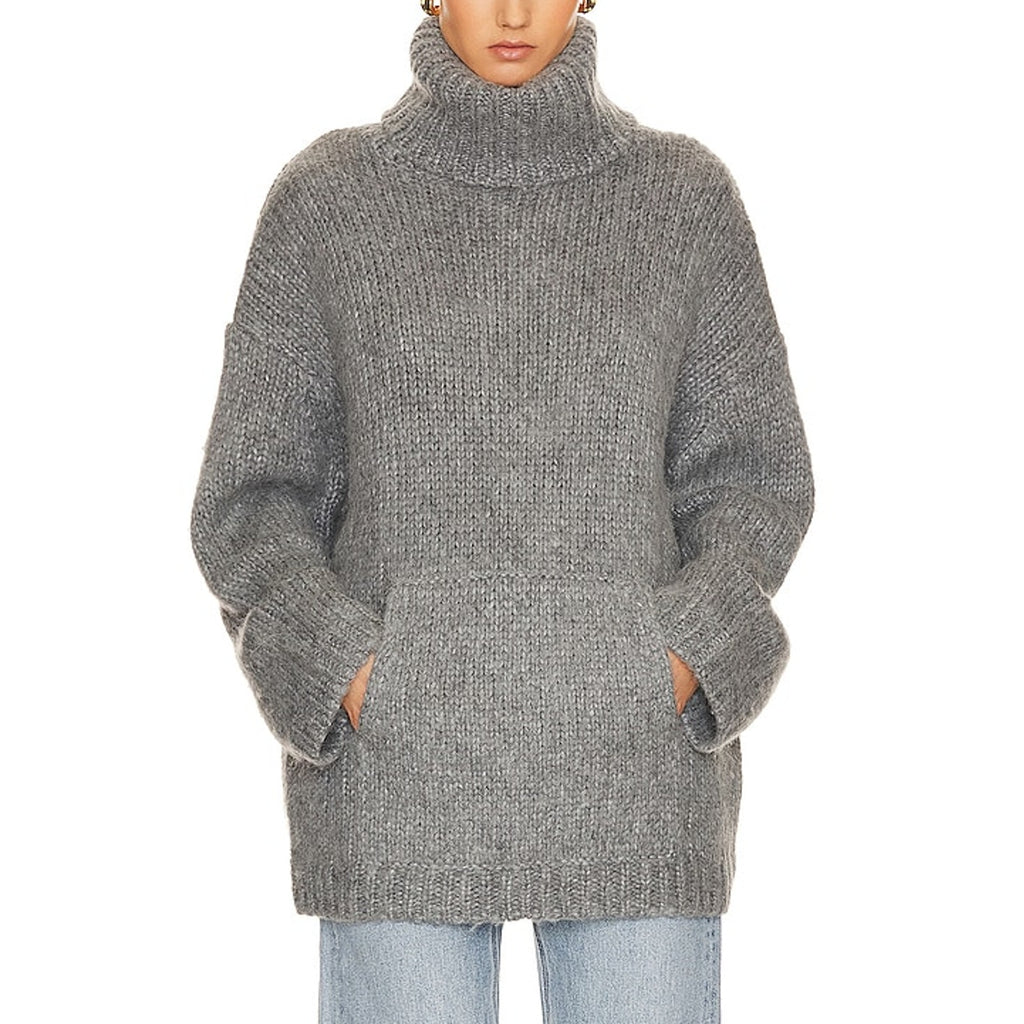 Helsa 'Janin' Silver Turtleneck Sweater Size S